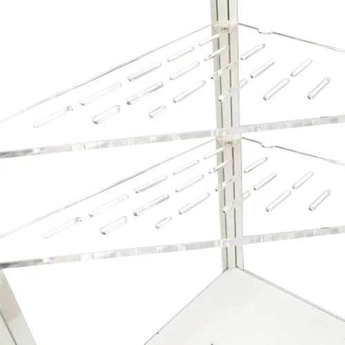 PIAOLGYI 2 estantes de repuesto para gabinete alto de invernadero IKEA Milsbo para interiores, estantes de esquina triangulares de acrílico,