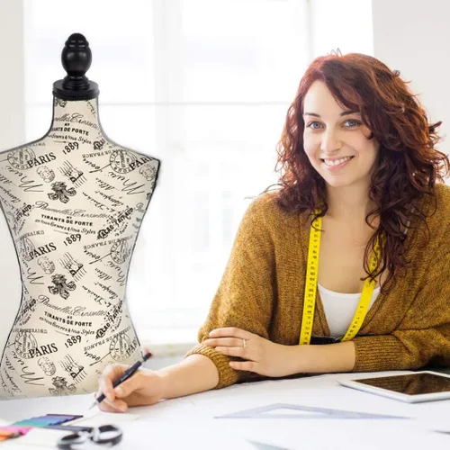 Miniatura 2 de Maniquí de torso, maniquí en forma de vestido con altura ajustable, maniquí femenino para exhibición de vestido, cuerpo de torso con soporte de cm