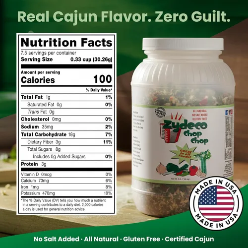 Miniatura 2 de Zydeco Chop Chop Cajun Trinity - Condimento a granel de 3 libras – Cebolla deshidratada, pimiento, ajo y apio – Sin sal y sin gluten, condimento