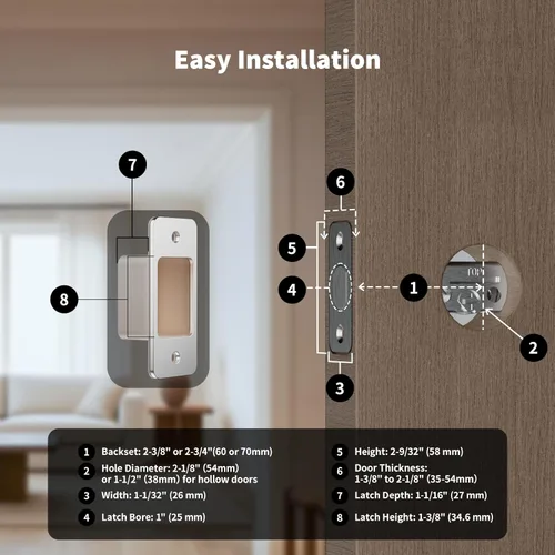 Miniatura 6 de Aqara Smart Lock U100, cerradura de puerta de entrada sin llave con llave Apple Home, teclado de pantalla táctil, cerrojo electrónico Bluetooth, Gris