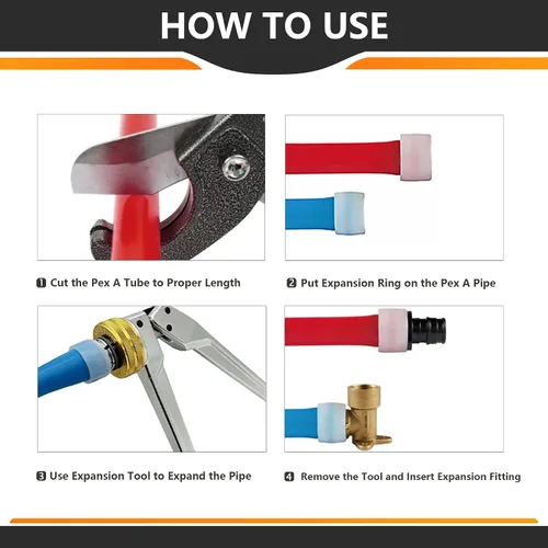 Miniatura 6 de HeSun Paquete de 10 accesorios Pex A, codo de oreja de expansión de 1/2 pulgada, rosca NPT hembra de 1/2 pulgada x expansión Pex A de 1/2 pulgada