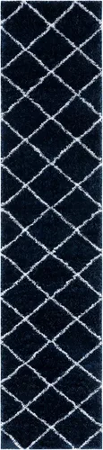 Miniatura 31 de SAFAVIEH Tahoe Shag Collection - Alfombra para pasillo, 2 x 9 pies, diseño de enrejado, no desprende pelusa y de fácil cuidado, 1.2 pulgadas