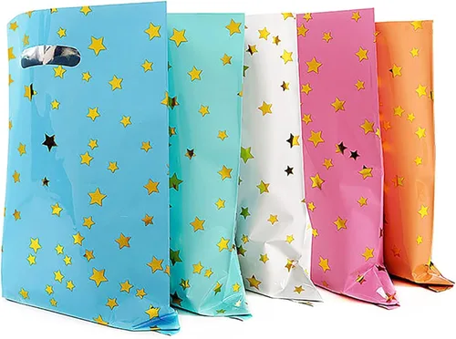 Miniatura 8 de 25 piezas de recuerdos de fiesta para niños, bolsas de dulces de cumpleaños, patrón de lunares (5 colores)