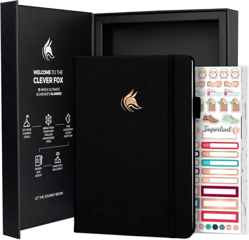 Miniatura 9 de Clever Fox Ultimate Achiever's Goal Planner - Diario de enfoque y productividad de 90 días. Planificador organizador diario, semanal y mensual sin