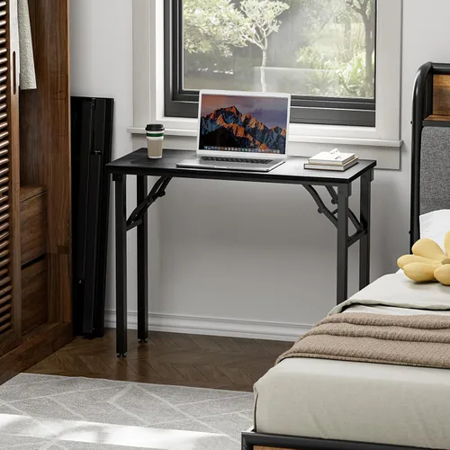 Miniatura 2 de TEMI Mesa de Computadora Pequeña Mesa Plegable - Escritorio de Oficina Plegable de 35.8", Sin Ensamblaje, Perfecto para Espacios Pequeños
