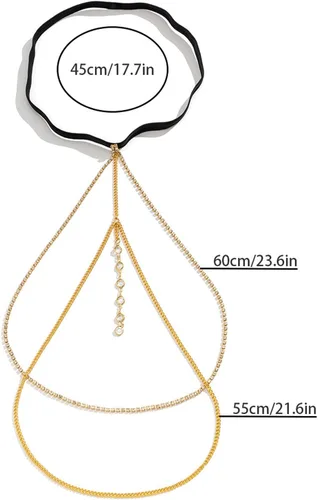 Miniatura 6 de Sexy Beach Multi-layere Leg Chain Crystal Thigh Chain Jewelry Summer Rhinestone Thigh Leg Chain Bikini Body Thigh Chain Jewelry for Women