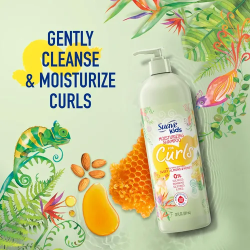 Miniatura 2 de Suave Champú natural para el cabello rizado con miel de almendra dulce para niños, sin desgarros, sin sulfatos, sin parabenos, sin siliconas, sin