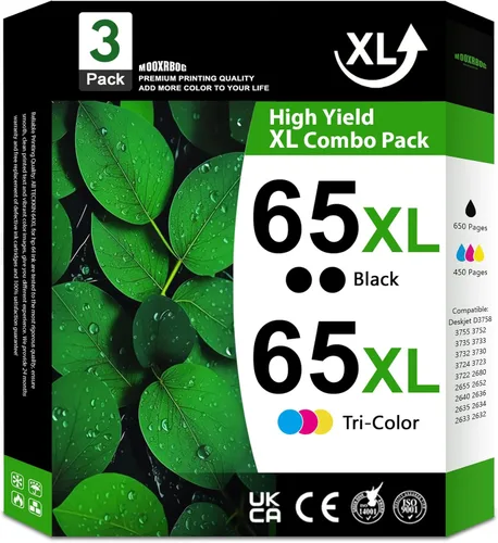 Cartuchos de tinta 65XL de repuesto para HP 65 65XL de alto rendimiento con impresora DeskJet 3755 3700 3772 3752 2600 Envy 5055 5000 5052 AMP 100