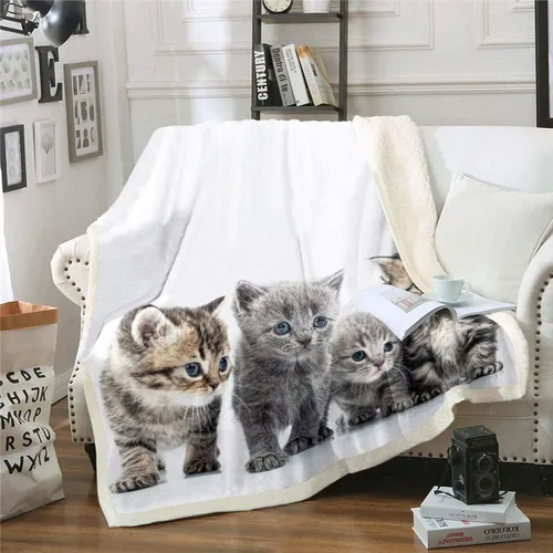 Miniatura 13 de Feelyou Butterfly Throw Blanket Butterflies Print Soft Fleece Sherpa Cozy Fuzzy Plush Warm Glitter Colorful Fuzzy Plush Throw Animal 40"x50" for Bed