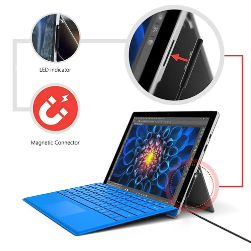 Miniatura 7 de Sisyphy Surface Connect to USB C Cable de carga trenzado de nailon de 6 pies, compatible con Microsoft Surface Pro 11/10/7/6/5/4/3 Go3/2/1