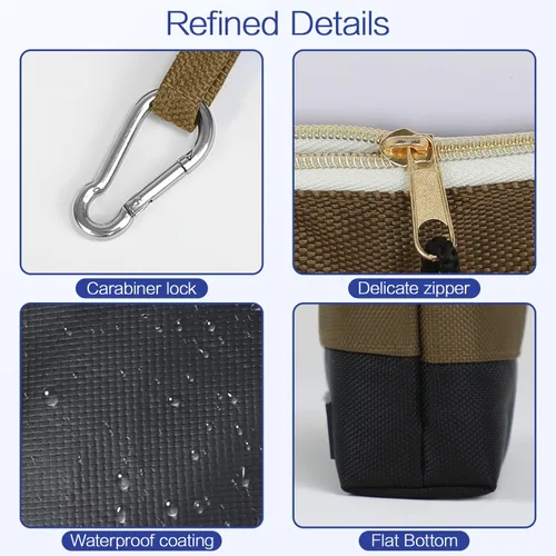 Miniatura 3 de Bolsas de herramientas LeMotech con cremallera, bolsas pequeñas resistentes al agua, bolsa de utilidad Oxford 1680D para organizadores
