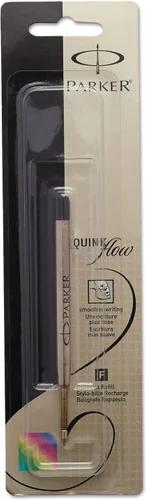 Parker QuinkFlow - Recambio para bolígrafos, punta fina, tinta negra, 1 unidad por paquete (3031531)