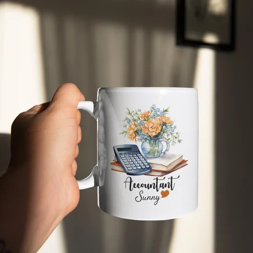 Miniatura 6 de Taza de café personalizada de contador, taza de contabilidad personalizada regalo para compañeros de trabajo, amigos, familia, taza de cerámica