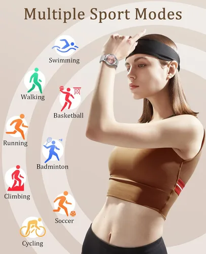 Miniatura 4 de Reloj inteligente para hombres y mujeres (respuesta/hacer llamadas), relojes inteligentes Bluetooth para iPhone, Android, iOS, IP68, impermeable