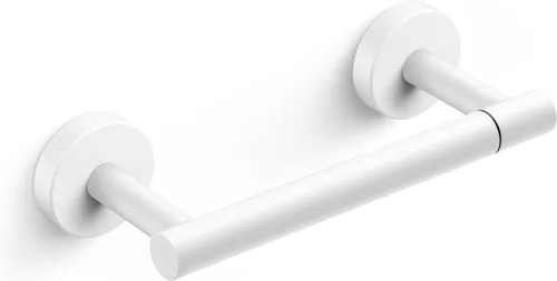 Day Moon™ Soporte de pared para papel higiénico blanco mate, soporte giratorio moderno para rollo de papel higiénico