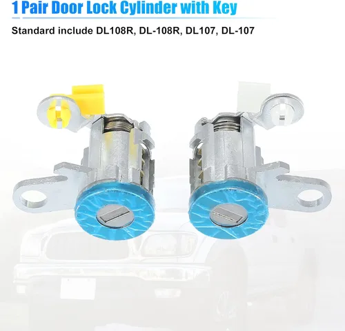 Miniatura 6 de X AUTOHAUX Juego de cilindros para cerradura de puerta con 2 llaves para Toyota Tacoma 1995-2004 DL-107 DL108R Juego