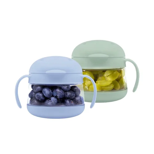 Miniatura 17 de Ubbi Tweat Contenedor de aperitivos sin derrames para niños, libre de BPA, taza de viaje para niños pequeños, azul nublado Azul (Cloudy Blue)