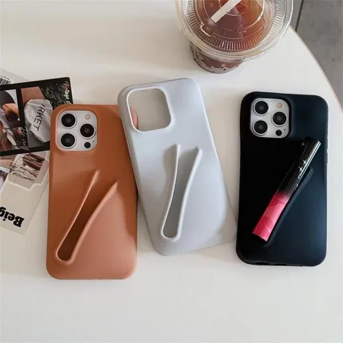 Miniatura 3 de Funda con soporte de brillo de labios para iPhone 8, funda de brillo de labios, esmalte de labios, elegante funda de silicona para mujeres y niñas
