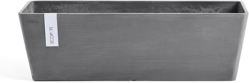 Miniatura 15 de Ecopots Bruges - Maceta compuesta rectangular moderna y duradera para interiores y exteriores, a base de reciclaje, color gris oscuro, 17.75 pulgadas
