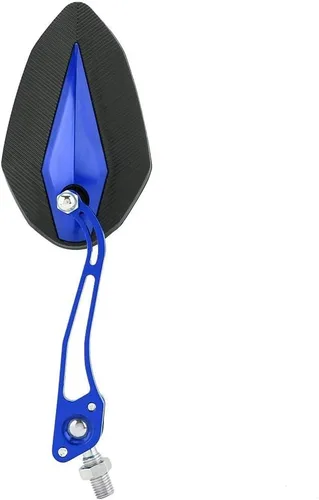 Miniatura 4 de Espejo retrovisor para scooter de 0.394 in, par de espejos retrovisores universales de 0.315 in y 0.394 in de aleación de aluminio, espejos Azul
