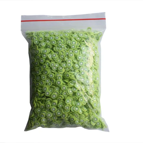 Miniatura 9 de 3.53 oz/bolsa de aguacate polímero arcilla rebanadas para manualidades DIY pequeño lindo 0.197 in plástico fruta klei barro partículas Aguacate