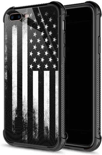 Miniatura 13 de Carcasa para iPhone 8 Plus, 9H de cristal templado para iPhone 7 Plus, para hombres y niños, diseño de patrón fresco a prueba de golpes