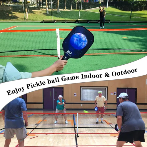 Miniatura 7 de Hoverphenix Portable Pickleball Net Set, 22FT Regulation Size Pickle Ball Net with Paddle Set of 4, Pickleballs and Carry Bag, Easy Setup for Indoor