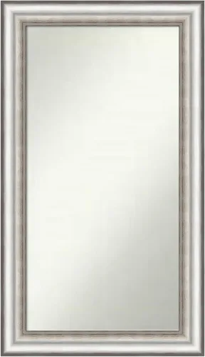 Miniatura 324 de Amanti Art Espejo de baño plateado para sobre el fregadero, 26 x 26 pulgadas, espejo cuadrado de plata antigua, marco de madera tradicional mediano