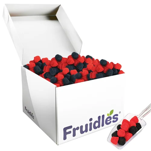 Miniatura 15 de Fruidles Gomitas de frambuesa, deliciosas gomitas de sabor a frutas recubiertas de azúcar (1 libra)