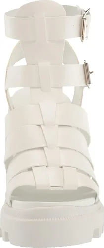 Miniatura 2 de Steve Madden Womens Cosmic Faux Leather Ankle Strap Gladiator Sandals