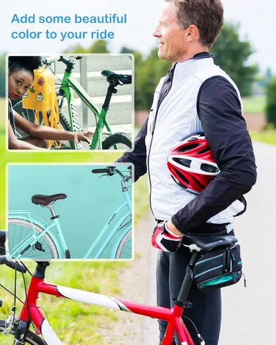 Miniatura 7 de CUNCUI Abrazaderas de asiento de bicicleta 2pc-azul oscuro, 1.252 in