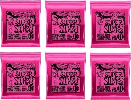 Miniatura 34 de Ernie Ball Regular Slinky - Cuerdas de guitarra eléctrica de níquel enrollado, 6 unidades, calibre 10-46 Regular (38-56)