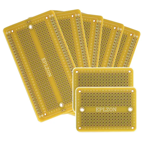 Miniatura 6 de Protoboard Soldable PCB Placa de Circuito Impreso Chapada en Oro para Proyectos de Electrónica DIY Aplicable a Proyectos de Soldadura Arduino Varios