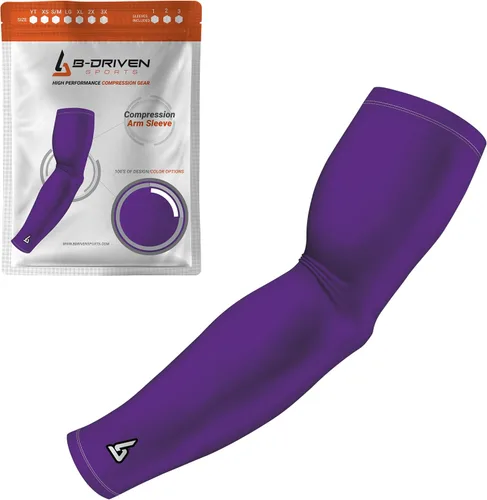 Miniatura 28 de B-Driven Sports Manga de Compresión Pro-Fit para Brazo - Deportes Atléticos Baloncesto, Fútbol, Sóftbol, Carrera, Juegos, - nan (1 unidad)