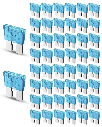 Miniatura 14 de Riseuvo 50 piezas Fusibles Estándar de Automóvil de 20A - Fusibles Automotrices de 20 AMP (ATO/APR/ATS), Fusible de Cuchilla de 32V (12/24V)