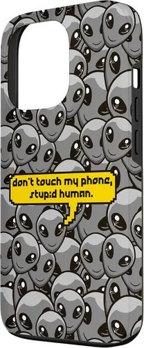 Miniatura 2 de Funda para iPhone 13 Pro Alien Dont Touch My Phone Stupid Human Funny Space Lover Case