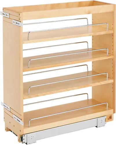 Miniatura 10 de Rev-A-Shelf Organizador de almacenamiento de gabinete de cocina extraíble de 14 pulgadas con rieles deslizantes, estante de especias de despensa