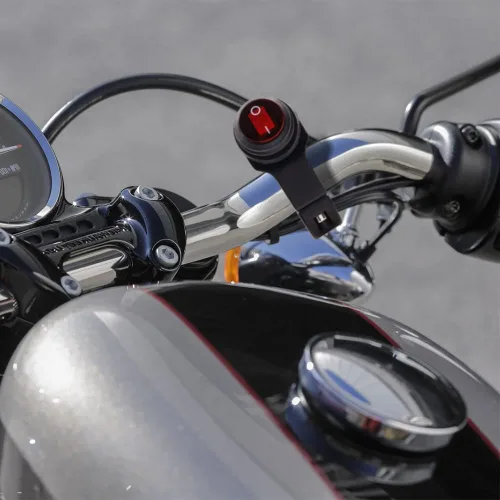 Miniatura 2 de AL - Interruptor de palanca de aleación IP68 para manillar de motocicleta, interruptor de luz Ourbest de 12 V, se adapta a manillares de 7/8 Negro