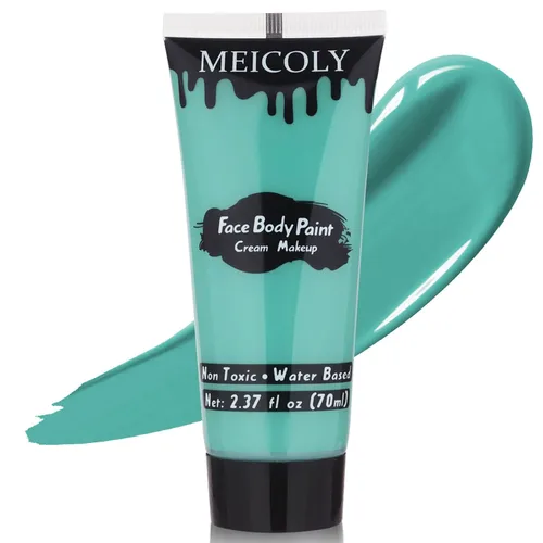 Miniatura 30 de MEICOLY Pintura facial color morado claro crema, tubo grande de 2.37 onzas, pintura de cuerpo completo a base de agua para adultos y niños, pintura