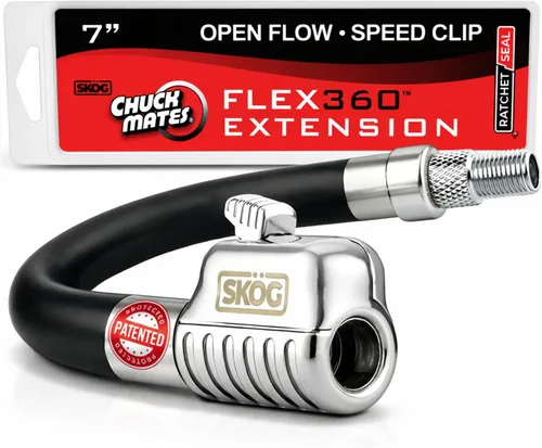 Miniatura 13 de SKÖG Chuck Mates Reach360 Extensión articulada de 7 pulgadas para infladores de neumáticos Adaptador F-NPT y Schrader de 1/4" Camiones