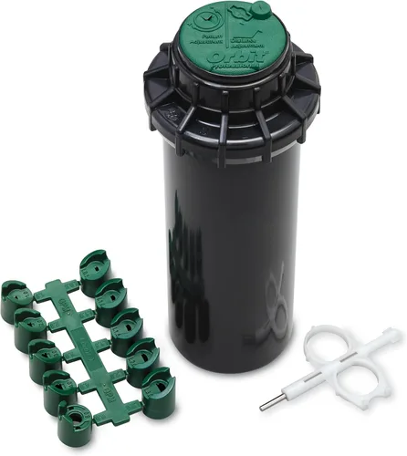 Orbit Voyager II - Rociador profesional con rotor de accionamiento por engranaje emergente, entrada de 3/4 pulgadas, patrón ajustable de 40-360°,
