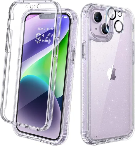 Miniatura 77 de Diaclara - Funda compatible con iPhone 11, carcasa resistente de cuerpo completo con protector de pantalla integrado sensible al tacto y Transparente