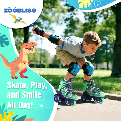 Miniatura 7 de Patines de Ruedas para Niños Principiantes - ZOOBLISS Patines de Ruedas para Niños Pequeños para Niños y Niñas de 3 a 7 Años con Ruedas que se Azul