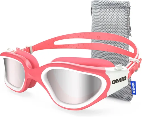 Miniatura 27 de OMID - Gafas de natación polarizadas P2, gafas antivaho para natación para hombres y mujeres adultas Marco A7-allblack Lente Plata