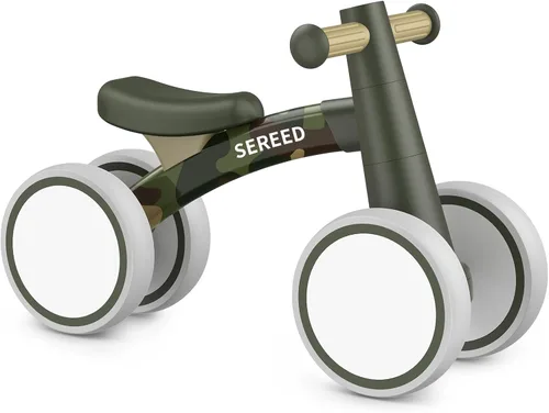 Miniatura 12 de SEREED - Bicicleta de equilibrio para bebés de 1 año, niños y niñas de 12 a 24 meses, primera bicicleta para niños de 4 ruedas, regalos de primer