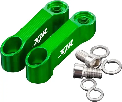 TCHAU Mirrors Bracket 1 Pair Motorbike Rearview Mirror Risers Extenders Extension Adapters Bracket for XJ6 XJ 6 XJR 1200 1300 (Color : B Green)