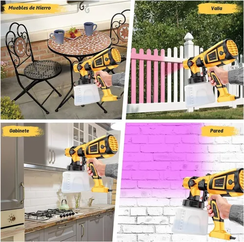 Miniatura 8 de Herramienta pulverizadora de pintura 1000 W de alta potencia eléctrica pistola de pintura en aerosol fácil de limpiar para muebles gabinetes casa