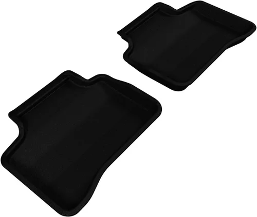 3D MAXpider Alfombrilla Kagu de ajuste personalizado (negro) compatible con Mercedes-Benz GLK 350 (X204) 2010-2015 - Segunda fila