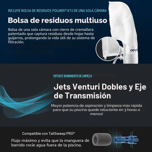 Miniatura 6 de Limpiador de Piscina Polaris Vac-sweep lateral de presión 280