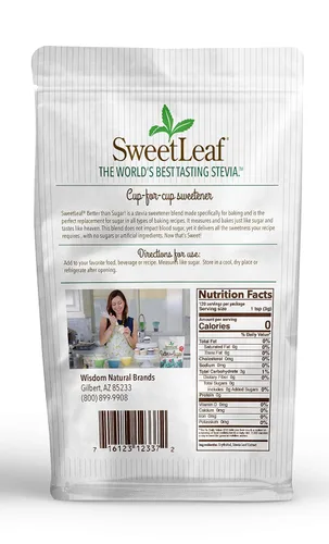 Miniatura 2 de SweetLeaf Better Than Sugar Stevia - Edulcorante en polvo - Mezcla para glasear, edulcorante de stevia, edulcorante cero calorías, sin azúcar, sin